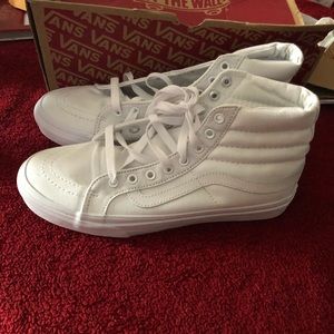 Vans all white!